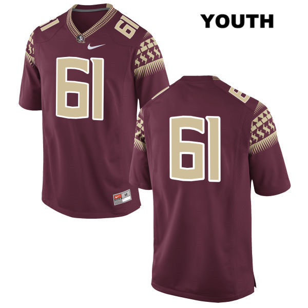 Youth NCAA Nike Florida State Seminoles #61 Grant Glennon College No Name Red Stitched Authentic Football Jersey WRY4869DI